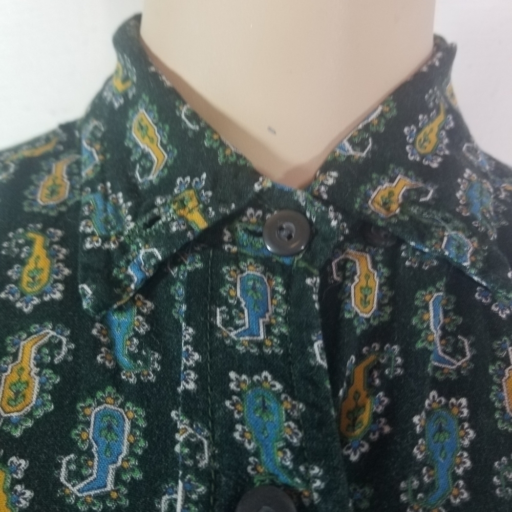Vtg 50s mcm midcentury paisley cotton day dress - Picture 9 of 11